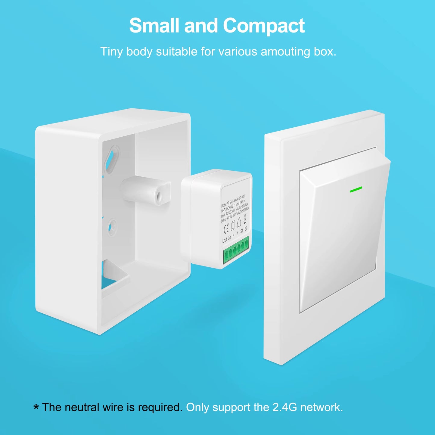 🔌 16A WiFi Smart Switch – Potenza, sicurezza e controllo smart senza compromessi