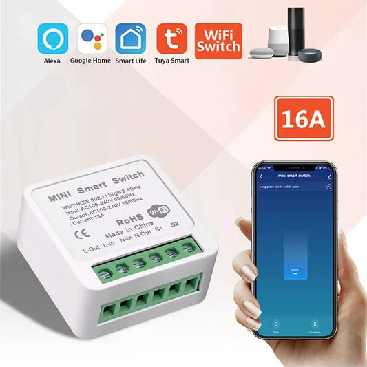 🔌 16A WiFi Smart Switch – Potenza, sicurezza e controllo smart senza compromessi
