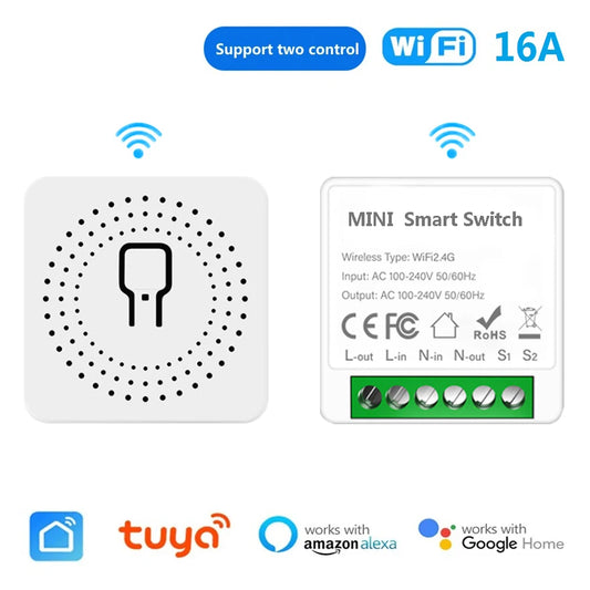 🔌 Tuya Mini WiFi Switch 16A – Controllo smart, potenza e precisione a portata di mano