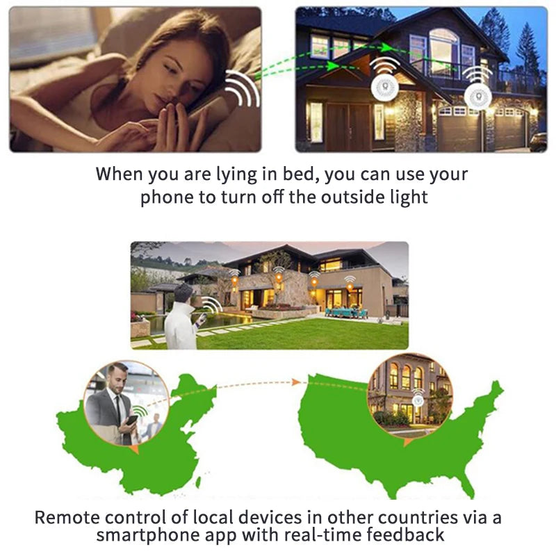 Tuya Smart Wifi Mini Smart Switch Module Two-Way Control DIY Light Switch Voice Control, Compatible with Smart Life Alexa, Alice